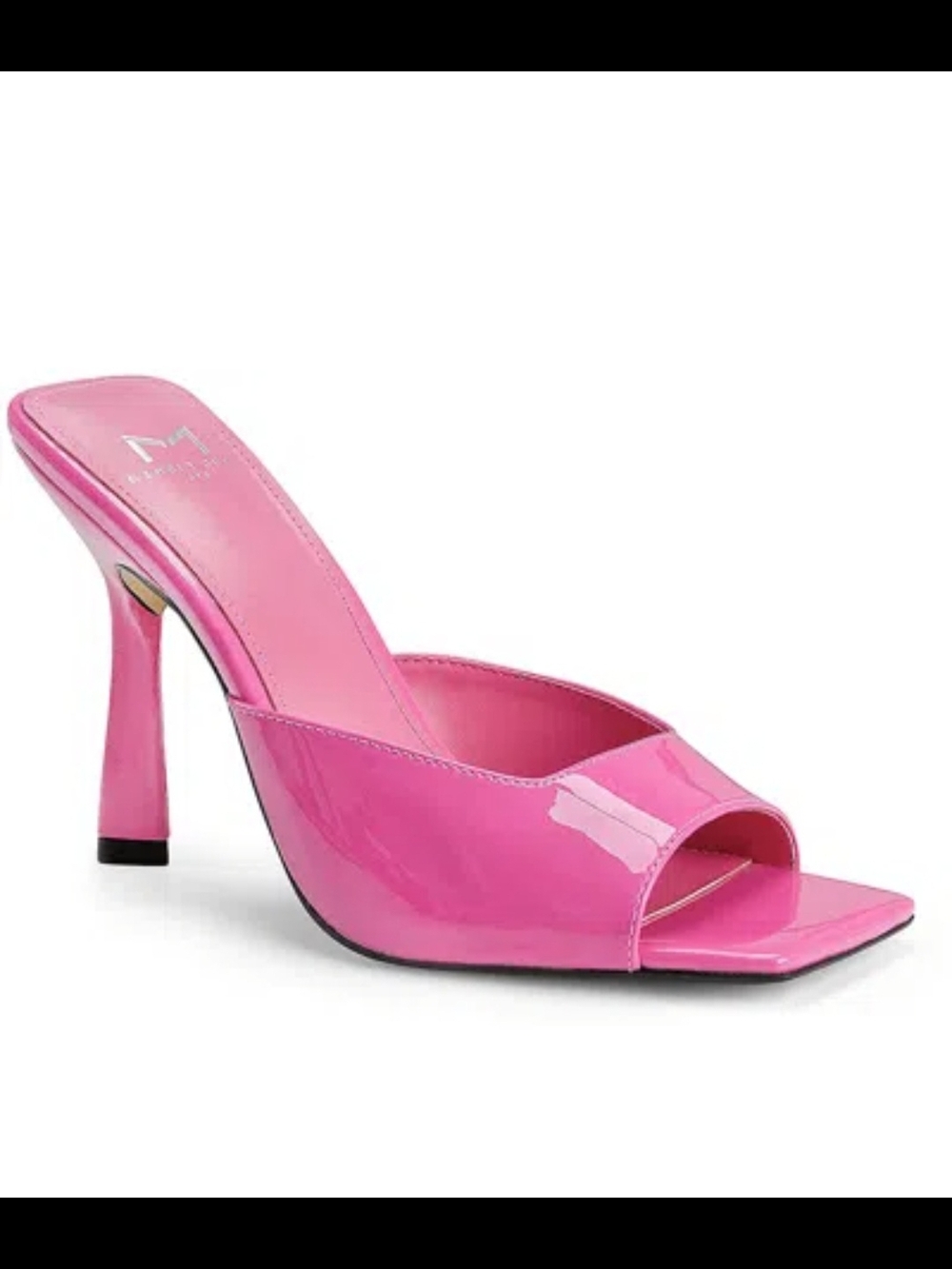 Marc Fisher Pink Patent Open-Toe High Heel Mule Size 10